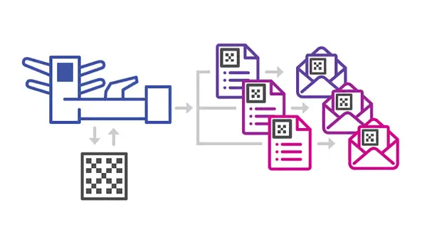 Relay inserter sorts and inserts right documents into right envelopes